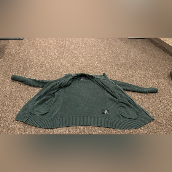 EUC GUESS Women’s S zip cardigan sweater jacket pockets LS ribbed knit comfy - Picture 7 of 7